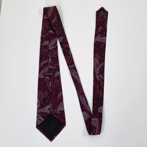 F. RVNCI Roma V. Condotti 92-93 Silk Tie Floral Hearts VTG Rare W 3.5 L 57.75 IN - Picture 15 of 16